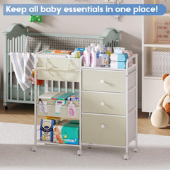 Cidaziya diaper cart in nursery and bedroom setup for versatile use