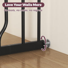 Cideny baby gate facilitates stroller passage with anti-stumble pedal