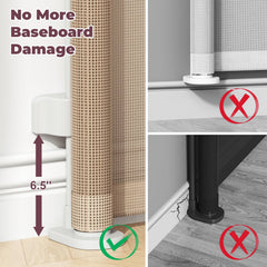 Cideny child safety lock with one-hand operation enables easy passage while multitasking.