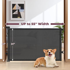 Cideny retractable gate wide to 55 inches for doorways and hallways