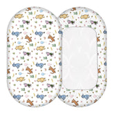 Cidobi Winnie bassinet sheet showing soft fabric for cozy naps.
