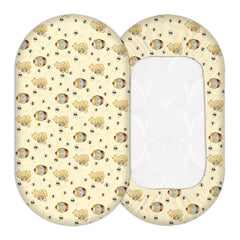 Cidobi Winnie bassinet sheet soft fabric closeup highlights breathable, cozy sleep.