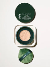 ciele filter & PROTECT SPF 30+ loose powder swatch shows natural finish and oil control.