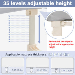 Ciilee Baby Bed Rail stainless-steel frame highlights durable construction