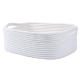 CIKI HOME woven cotton rope basket in closet offers organized storage for everyday items