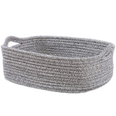 CIKI HOME woven cotton rope storage basket top view, compact closet organization benefits