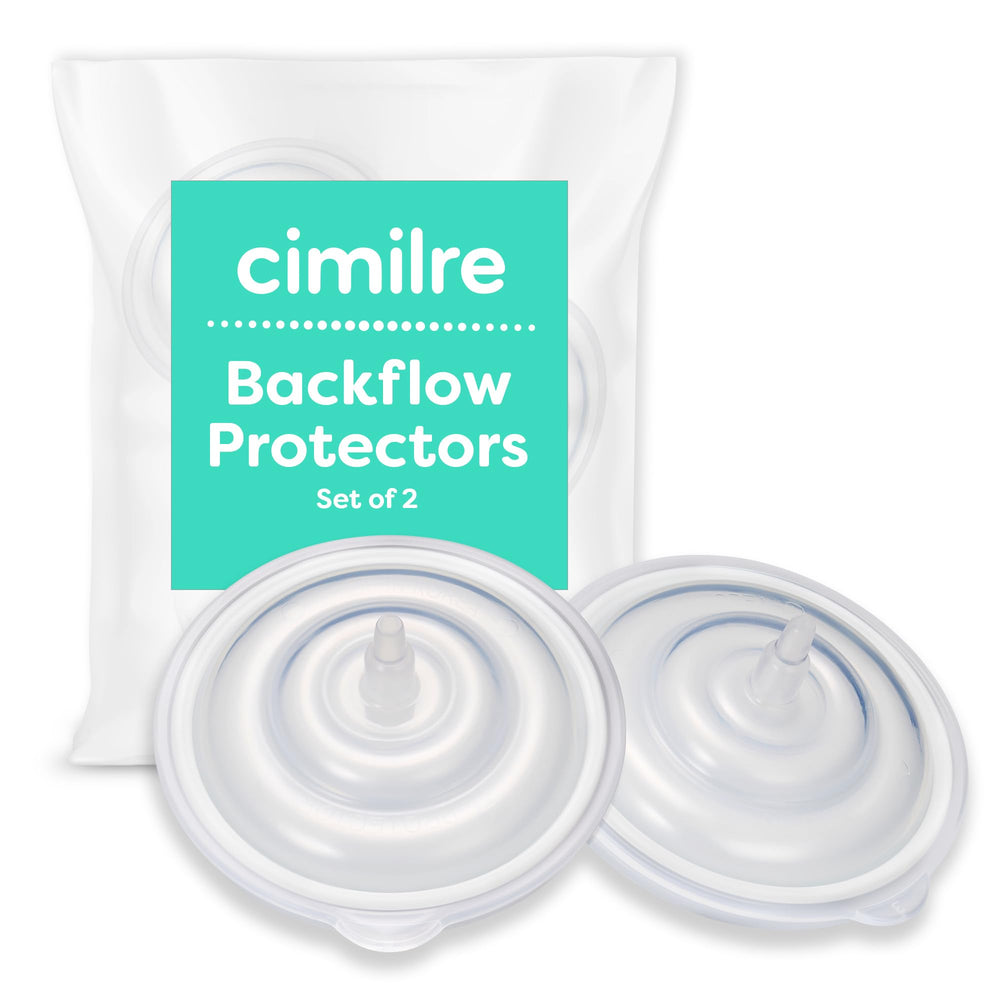 Cimilre backflow protector closeup shields tubing from milk and moisture