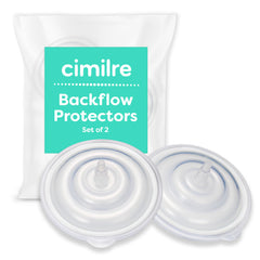 Cimilre backflow protector closeup shields tubing from milk and moisture