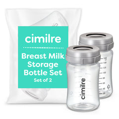 Cimilre breast milk storage bottles with 5 oz capacity for precise measurements and portioning