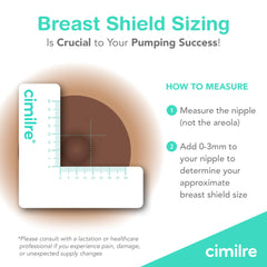 Cimilre 24mm shield size guide illustrating how correct sizing enhances comfort during pumping