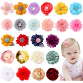 Cinaci 24-pack colorful flower clips set close-up, perfect for everyday outfits.