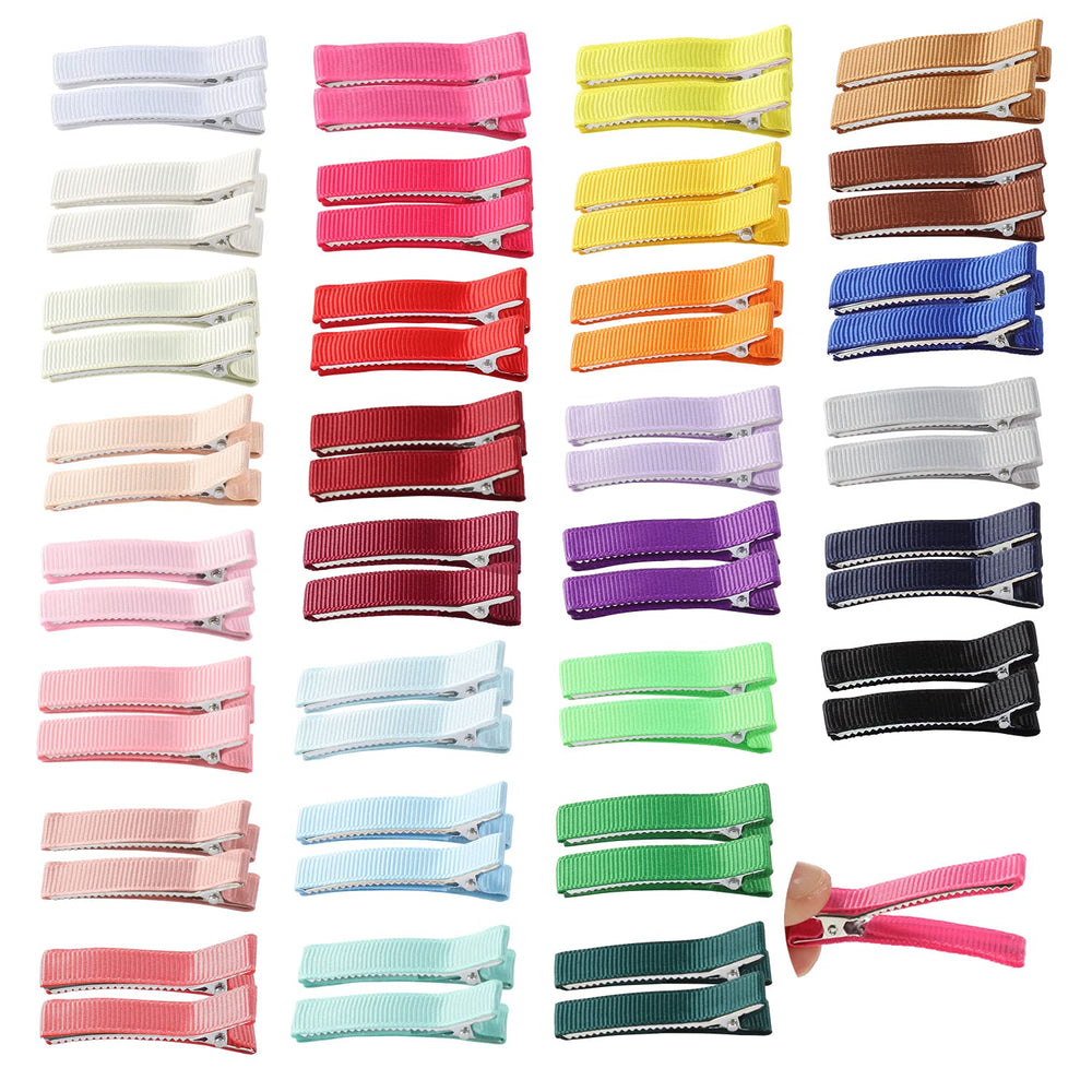 Cinaci 60-pack 2-inch alligator clips in bright colors for easy toddler styling.