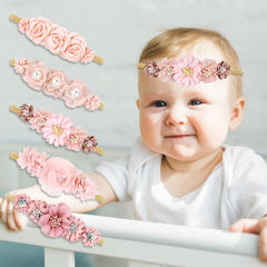 Cinaci nylon headband stretch fits newborns to toddlers securely