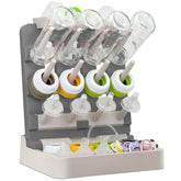 CINWWNI baby bottle drying rack vertical stand keeps bottles organized for busy mornings.