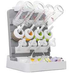 CINWWNI bottle-drying-rack back view shows anti-tip stability for safe drying.