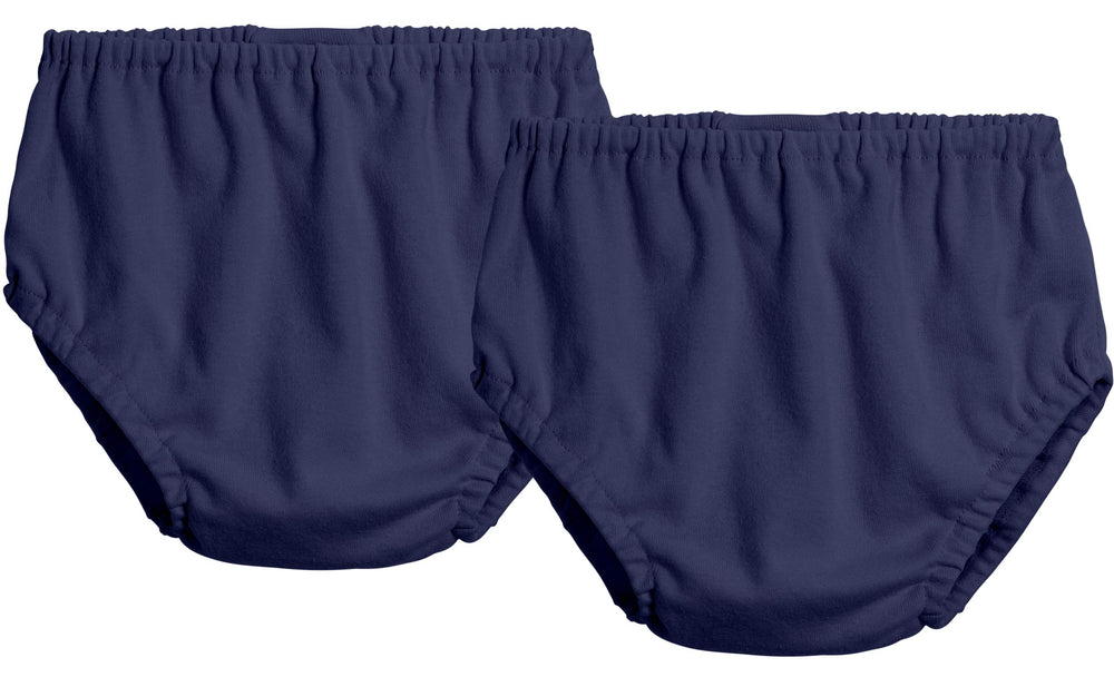 City Threads diaper cover navy 2T front view showcases soft cotton comfort for daily wear.