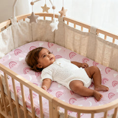 Civarua Kids bassinet sheets 360 elastic band demonstrates secure fit