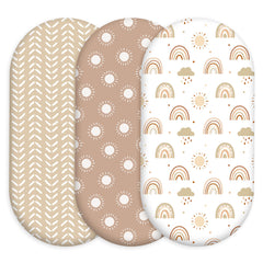 Civarua Kids Cloud Rainbow 3-pack packaging shows soft, breathable sheets ready for baby.