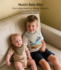 CIVARUA KIDS muslin bibs show absorbent soft fabric for daily drool control.