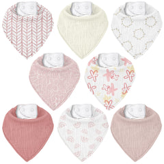 Civarua Kids muslin bibs 8-pack packshot highlights soft absorbent fabric for drool management