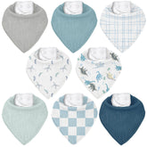 Civarua Kids muslin baby bibs front view shows soft absorbent cotton for drool control.