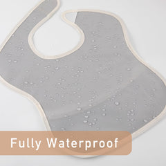 Civarua Kids waterproof bib back view features soft fabric and adjustable closure.