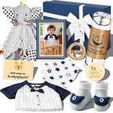 Ciyufavo newborn onesie in gift basket, designed for easy diaper changes