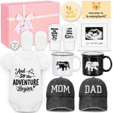 Ciyufavo new parents gift pack front view, ideal for gender reveal and baby shower keepsakes