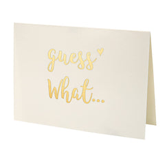 CJ&M pregnancy announcement card package with protective sleeve for gift-ready presentation.