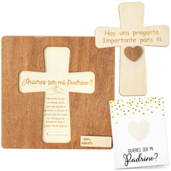 CJiangpo cross-design puzzle board for a memorable godfather proposal moment