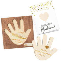 CJiangpo will you be my godmother palm board with warm invitation design