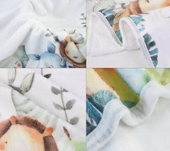 Ckewfaz Popfavors Yuzioey Safari blanket white background highlights a playful scene.
