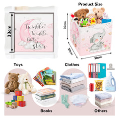 Clastyle Dreamy-animal cube-bin features balloons for playful shelf organization