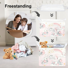 Clastyle rectangular nursery basket fits shelves neatly for clothes and books