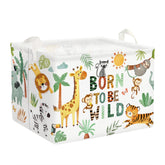 Clastyle 36L basket top view shows tropical animal design ideal for kid-friendly storage.