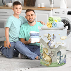 Clastyle dragon hamper with dust-proof drawstring keeps items contained.