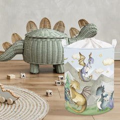 Clastyle 45L dragon hamper waterproof fabric keeps clothes safe and dry.