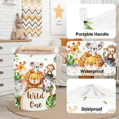 Clastyle lion collapsible basket folds flat for compact storage.
