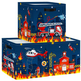 Clastyle Cars Storage Cube with fire-truck design for organized toy playtime
