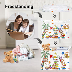 Clastyle collapsible book basket folded flat demonstrates space-saving design for small homes.
