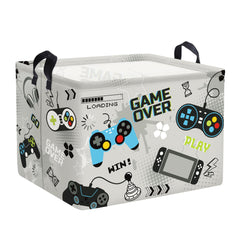 Clastyle Cool Game Storage Basket full view shows ample toy storage and collapsible design.