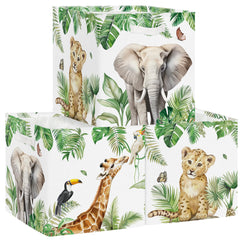 Clastyle Jungle Animals cube bin featuring a lion for easy toy organization in a kid's room.