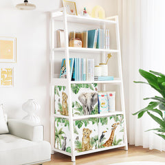 Clastyle Jungle Animals cube bin features parrot imagery for colorful toy storage.