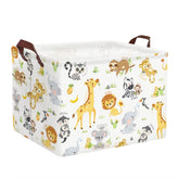 Clastyle rectangular baby storage basket with lion design for toy organization.
