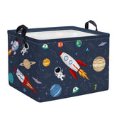 Clastyle Rocket Astronaut Shelf Basket front view showing space theme storage for toys and books