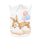 Clastyle Sleeping Animal baby laundry hamper with bunny design for easy laundry pickup.