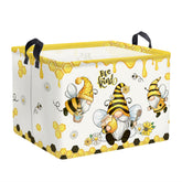 Clastyle Spring Summer Flower Honeybee Storage Basket with bees promotes playful toy storage.