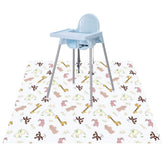 CLCROBD Baby Splat Mat under high chair protects floors from spills during meals