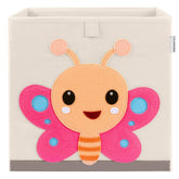 CLCROBD butterfly cube bin side view highlights strong handles for easy transport.