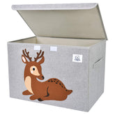 CLCROBD deer foldable toy chest lid for easy toy and blanket access